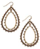 Inc International Concepts Gold-tone Wire-wrapped Nested Teardrop Earrings, Only At Macy's