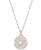 Swarovski Two-tone Crystal Lotus Flower Pendant Necklace