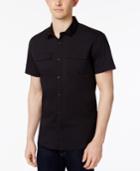 Calvin Klein Men's Stretch Snap-front Dual-pocket Shirt