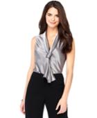Nine West Top, Sleeveless Tie Neck Blouse