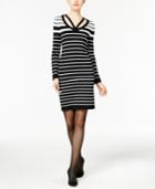 Ny Collection Striped Sheath Sweater Dress