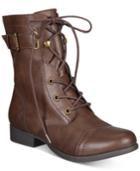 American Rag Fionn Lace-up Combat Boots, Created For Macy's Women's Shoes