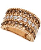 Le Vian Chocolatier Diamond Three-row Ring (2-1/8 Ct. T.w.) In 14k Rose Gold