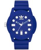 Adidas Unisex Originals Blue Silicone Strap Watch 44mm Adh3103
