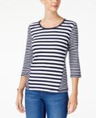 Karen Scott Mixed-stripe Top, Created For Macy's