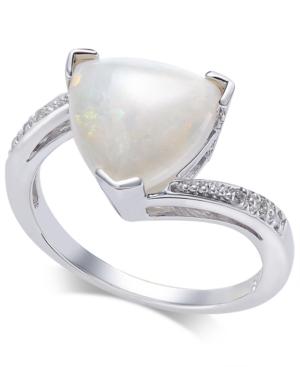 Opal (1-3/4 Ct. T.w.) & Diamond Accent Ring In Sterling Silver