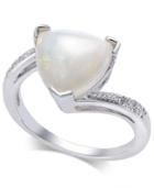 Opal (1-3/4 Ct. T.w.) & Diamond Accent Ring In Sterling Silver