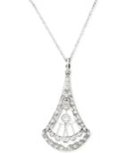 Wrapped In Love Diamond Fancy Pendant Necklace (1/2 Ct. T.w.) In 14k White Gold
