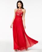 B Darlin Juniors' Embellished Pleated-skirt Gown, A Macy's Exclusive Style