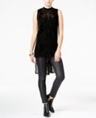 Bar Iii Velvet Burnout High-low Tank Top, Only At Macy's