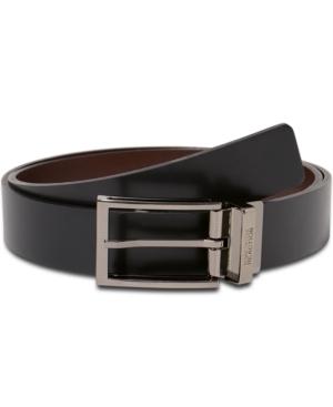 Kenneth Cole Reaction 32mm Cut Edge Bridle Reversible Buckle Belt