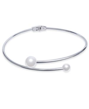 I.n.c. Silver-tone Imitation Pearl Collar Necklace, 4-3/4, Created For Macy's
