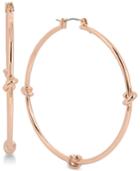 Kenneth Cole New York Rose Gold-tone Knot Hoop Earrings