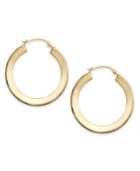 10k Gold Earrings, Polished Hoop Earrings