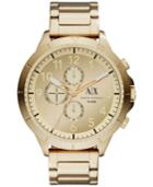 Ax Armani Exchange Men's Chronograph Gold-tone Stainless Steel Bracelet Watch 50mm Ax1752