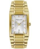 Kenneth Cole New York Men's Gold-tone Stainless Steel Tank Bracelet Watch 40mm