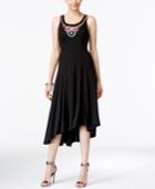 Ny Collection Embellished Asymmetrical-hem Dress