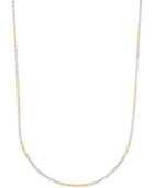 Giani Bernini Tri-tone Oval Link Necklace In Sterling Silver, And Rose And Gold-plated Sterling Silver, Only At Macy's