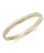 Kate Spade New York Gold-tone Imitation Pearl And Crystal Bangle Bracelet