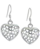 Giani Bernini Cut-out Heart Drop Earrings In Sterling Silver, Only At Macy's