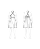 Customize: Switch To Knee Length - Fame And Partners Cross-strap Knee-length Halter Dress