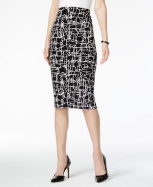 Alfani Printed Pencil Skirt, Created For Macy's