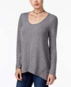 Hippie Rose Juniors' Asymmetrical-hem Top