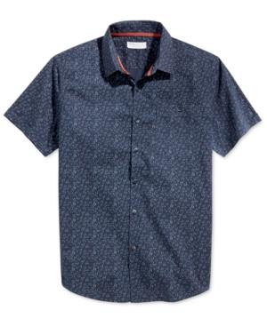 Level 10 Men's Slim-fit Floral-print Short-sleeve Shirt