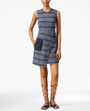 Rachel Rachel Roy Asymmetrical-hem Fringe Faux-wrap Dress
