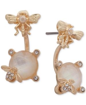 Lonna & Lilly Gold-tone Pave & Colored Stone Critter Jacket Earrings