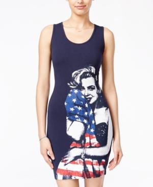 Marilyn Monroe Juniors' Sleeveless Graphic Bodycon Dress