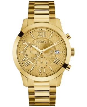 Guess Men's Chronograph Gold-tone Stainless Steel Bracelet Watch 45mm U0668g4