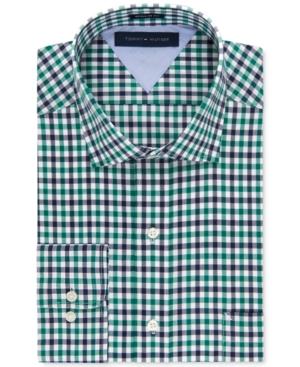 Tommy Hilfiger Green And Blue Multi Gingham Dress Shirt