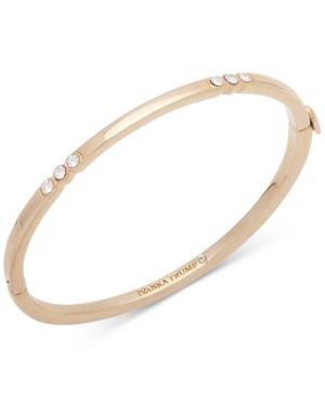 Ivanka Trump Gold-tone Crystal Hinged Bangle Bracelet
