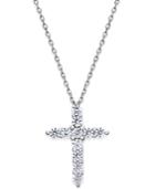 Diamond Cross Pendant Necklace (1/2 Ct. T.w.) In 14k White Gold