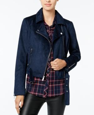 Wildflower Faux-suede Moto Jacket, Only At Macy's