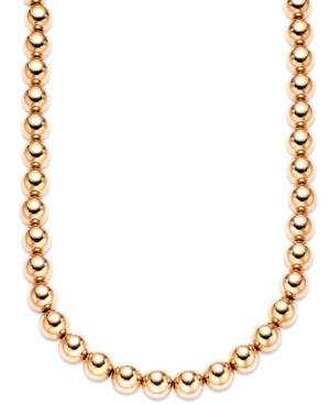 Bronzarte 18k Rose Gold Over Bronze Necklace, High-shine Beaded Necklace