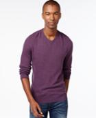Vince Camuto Plait-knit V-neck Sweater