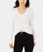 Xoxo Juniors' Twist-front Cropped Sweater