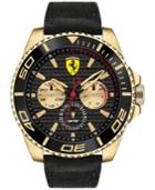 Ferrari Men's Chronograph Xx Kers Black Leather Strap Watch 50mm 0830419