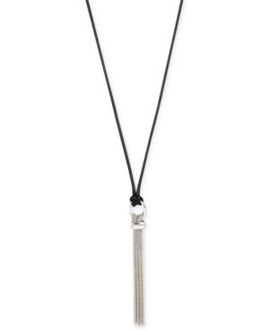 Kenneth Cole New York Silver-tone Tassel Adjustable Pendant Necklace