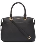 Calvin Klein Raelynn Pebble Leather Satchel