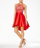 Say Yes To The Dress Juniors' Beaded Fit & Flare Dress