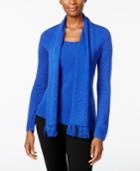 Karen Scott Luxsoft Embellished Scoop-neck Sweater, Only At Macy's