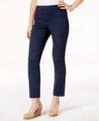 Charter Club Printed Tummy-control Slim Ankle Pants, Created For Macy's