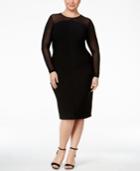 Calvin Klein Plus Size Illusion Banded Dress