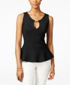 Inc International Concepts Petite Sleeveless Hardware Peplum Top, Only At Macy's