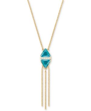 Swarovski Gold-tone Trillion Crystal 16-1/2 Lariat Necklace