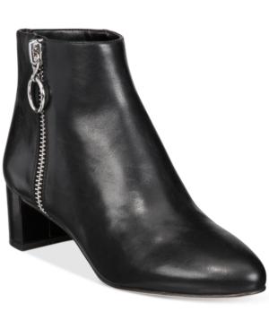 Nine West Krimp Zipper Block-heel Booties Women's Shoes