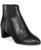 Nine West Krimp Zipper Block-heel Booties Women's Shoes